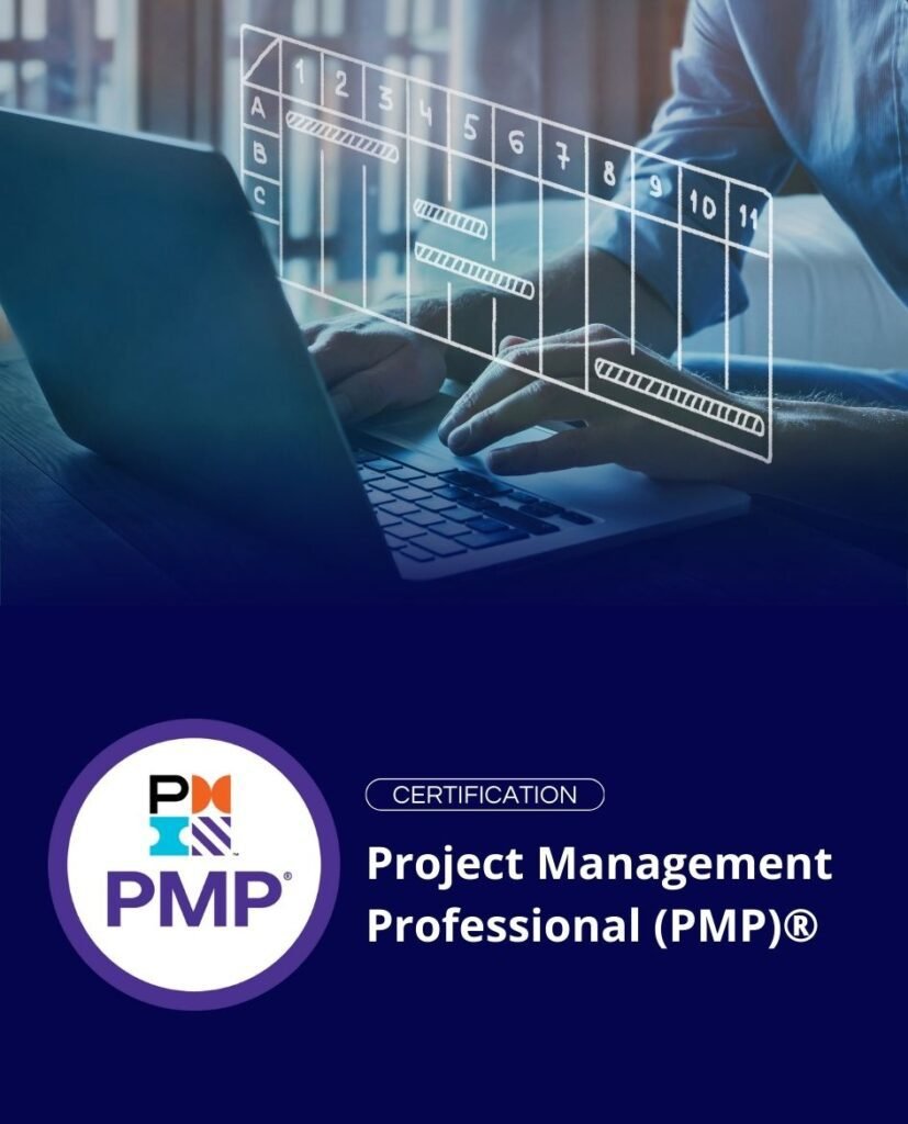 Imagen que representa la certificación Project Management Professional (PMP)®, destacando la experiencia de Ozado Business Consulting en gestión de proyectos como uno de sus servicios clave.